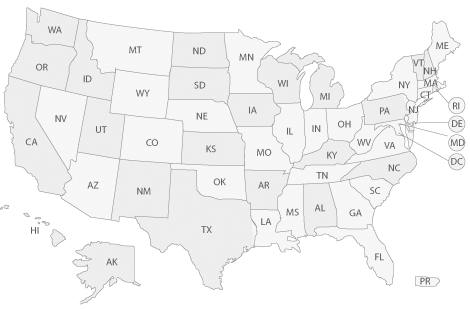 Map of the United States